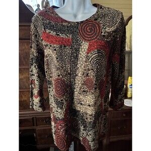 JM Collection Size Small Women’s Blouse Stretchy 34” Bust 26” Length